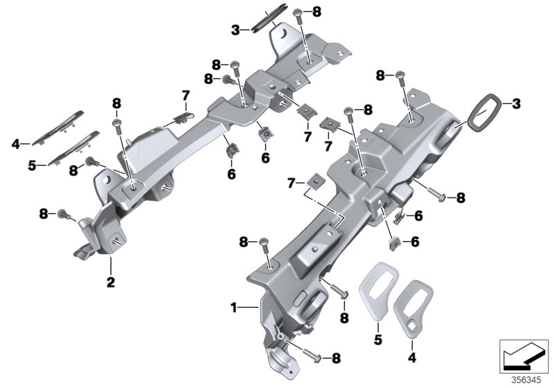 Case holder/Mounting parts