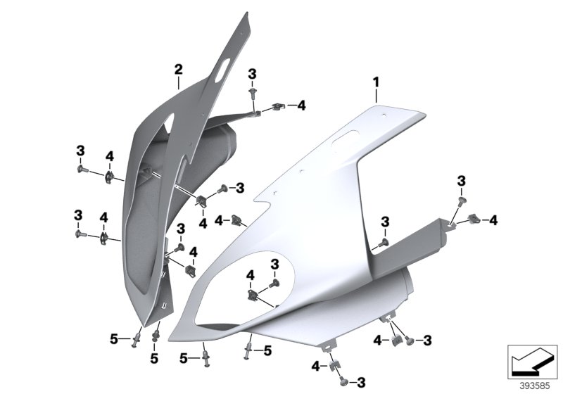 Trim panel, upper part