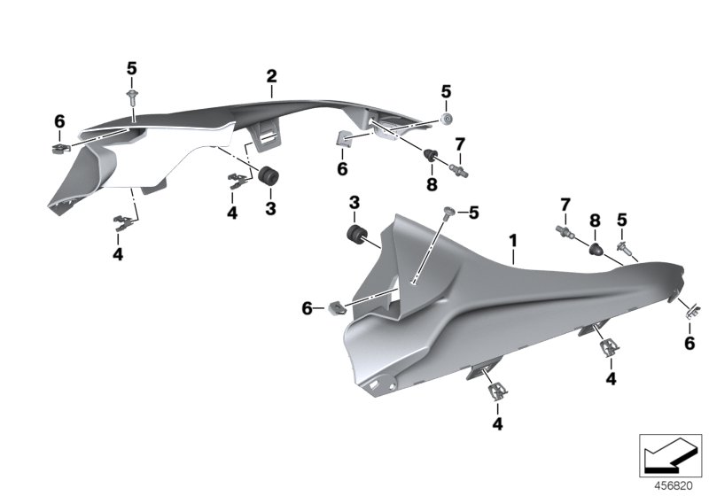 Side trim panel top