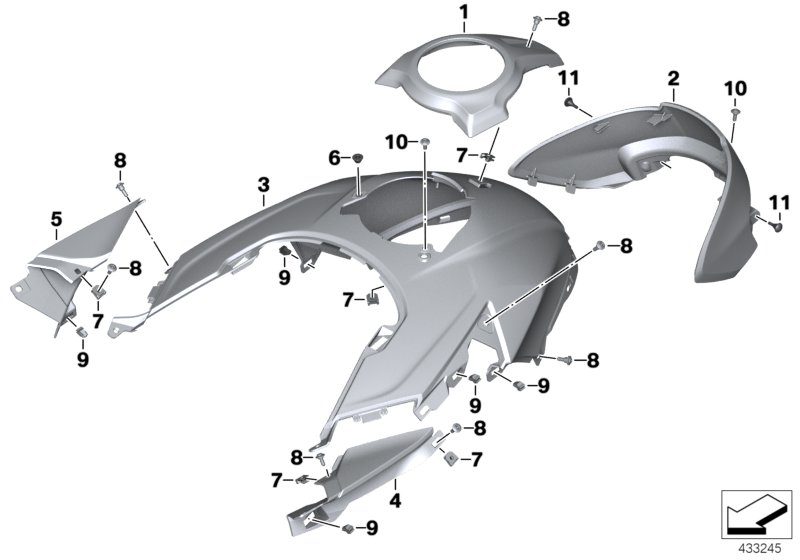 Panel, fuel tank