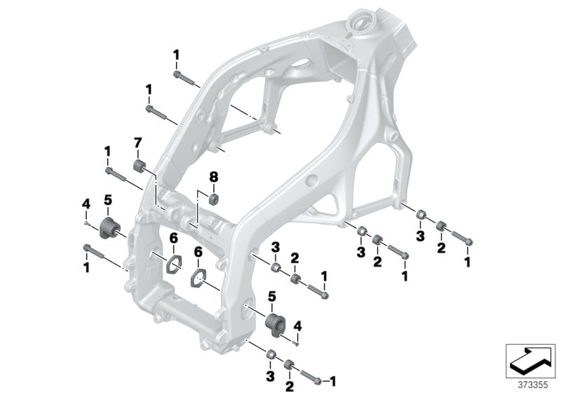 Engine-suspension swinging-fork pivot