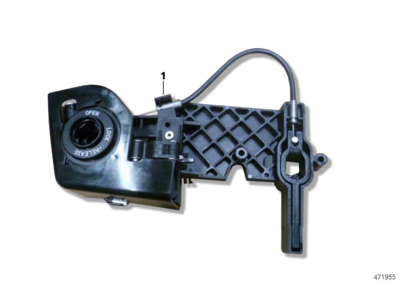 Topcase locking mechanism