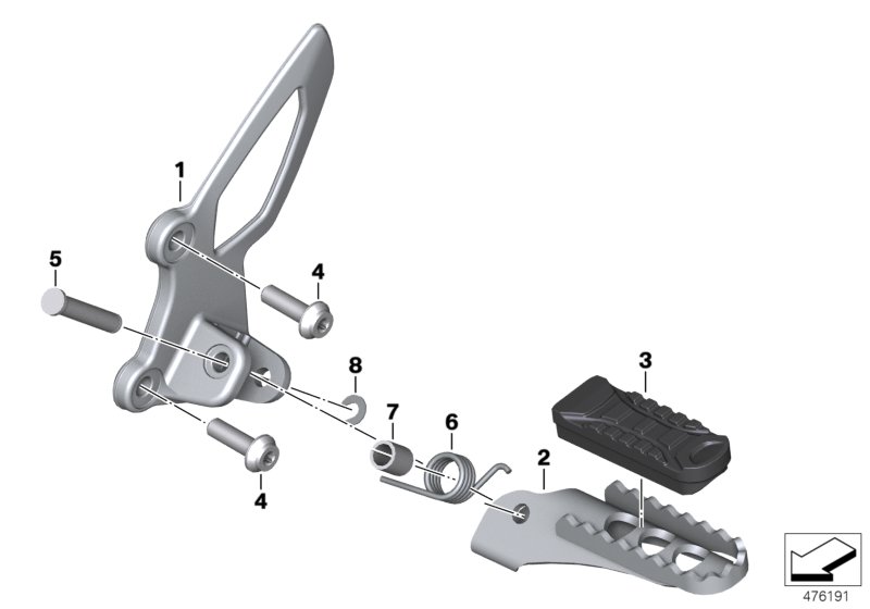 Footpeg plate/Front footpeg