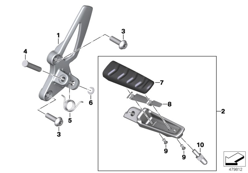 Footpeg plate/Front footpeg