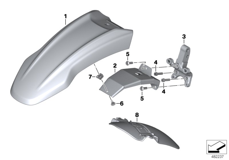 Front-wheel cover, primed
