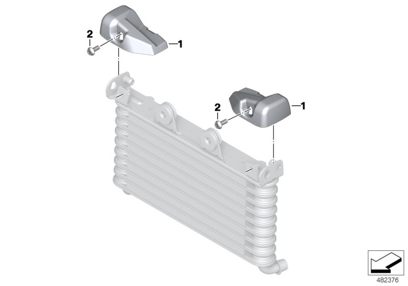 Protective cap oil cooler tab