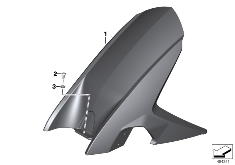 Wheel cover, rear