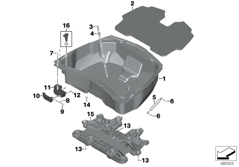 Topcase bottom section
