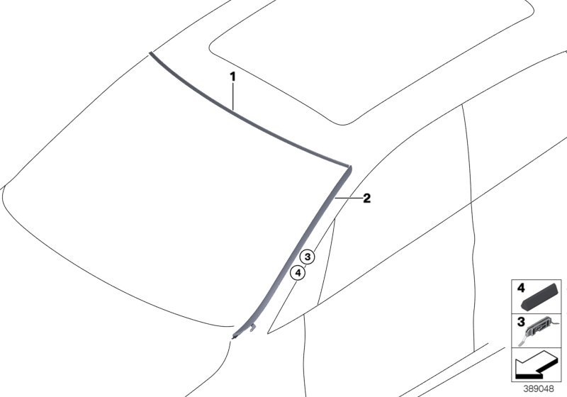 Glazing, mounting parts