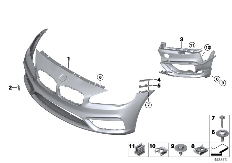 Trim panel, front