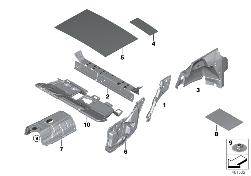 Sound insulating rear