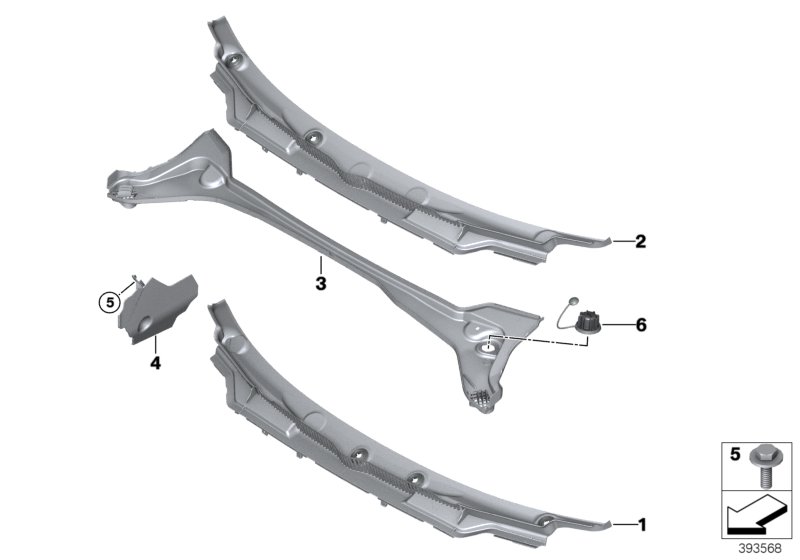 Trim panel, cowl panel, exterior
