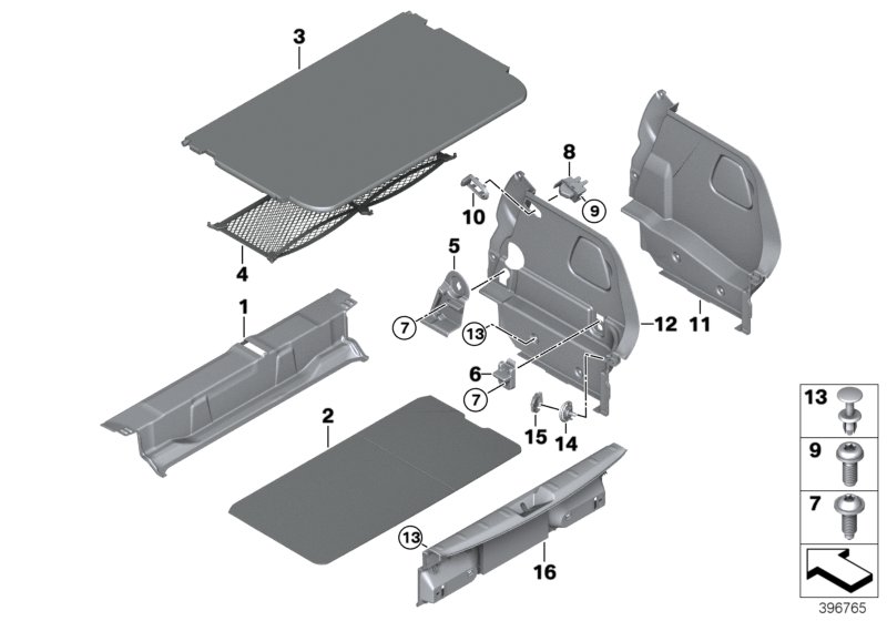 Trunk trim panel