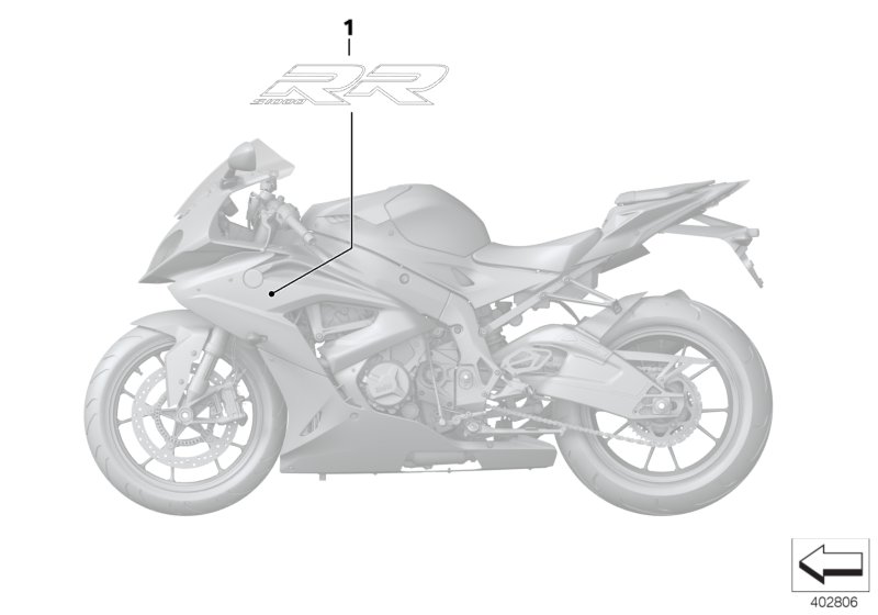 Label, side fairing