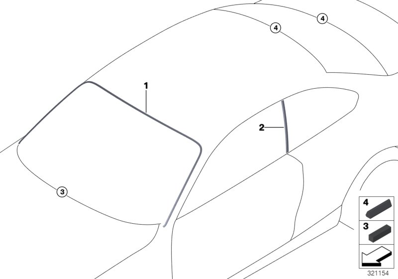 Glazing, mounting parts
