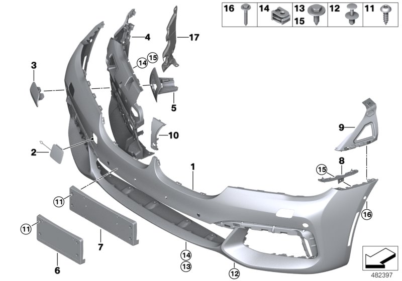 M trim panel, front
