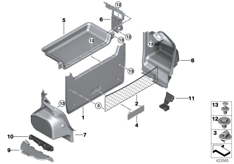 Trunk trim panel