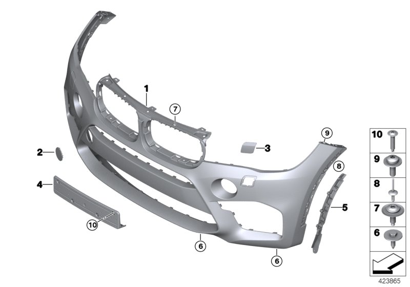 M trim panel, front