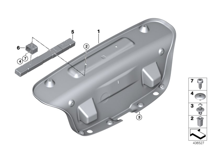 Trim panel, trunk lid