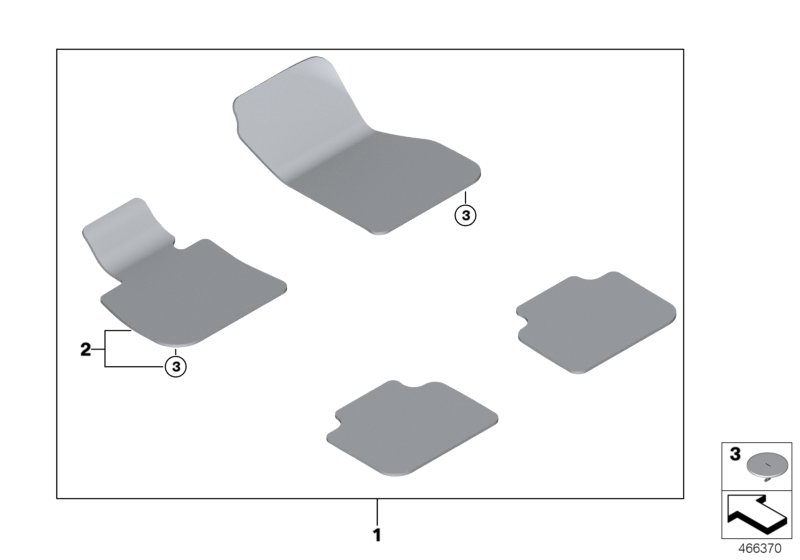 Floor mats velours