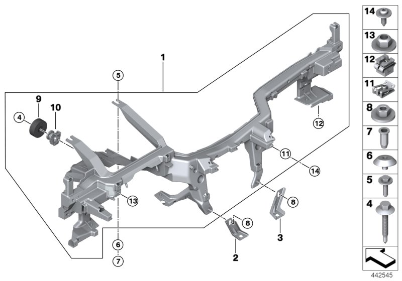 Carrier instrument panel