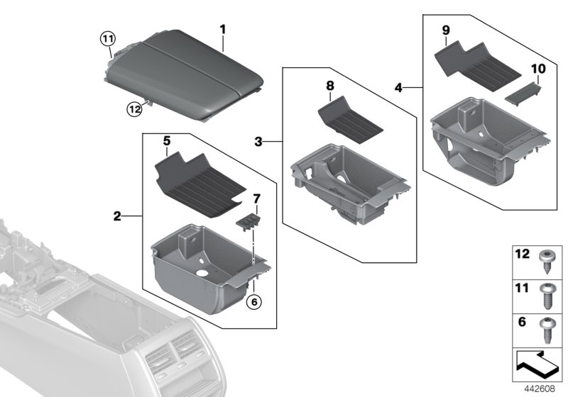 Armrest, centre console