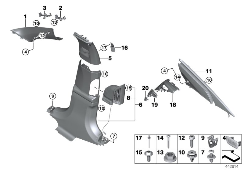 Trim panel A- / B- / C-Column