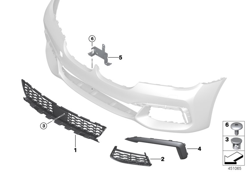 M trim panel, trim elements, front