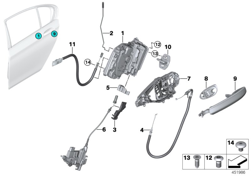 Locking system, door, rear