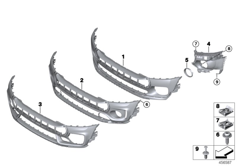 Trim panel, front