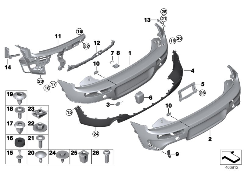 Trim panel, rear