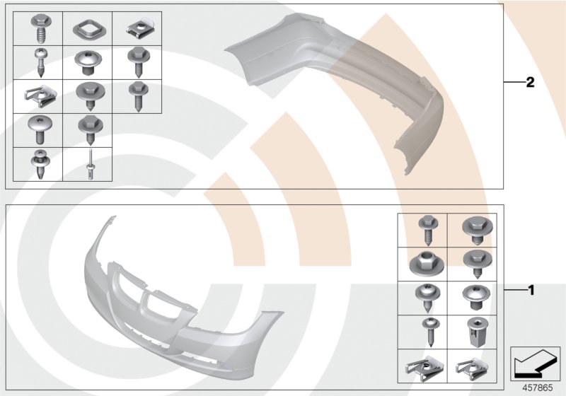 Mounting kit, bumper