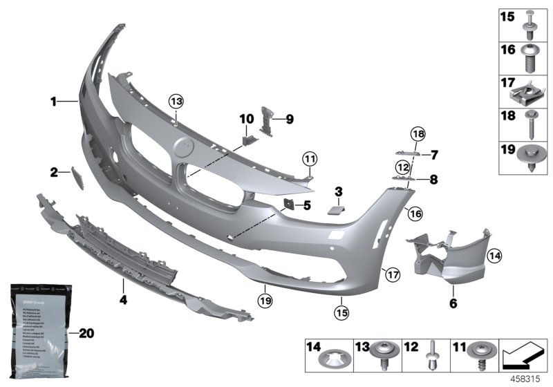 Trim panel, front
