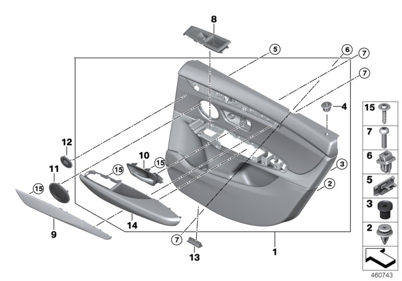 Door trim, rear