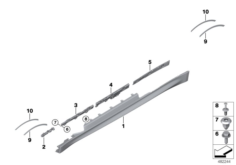 M trim, sill / wheel arch