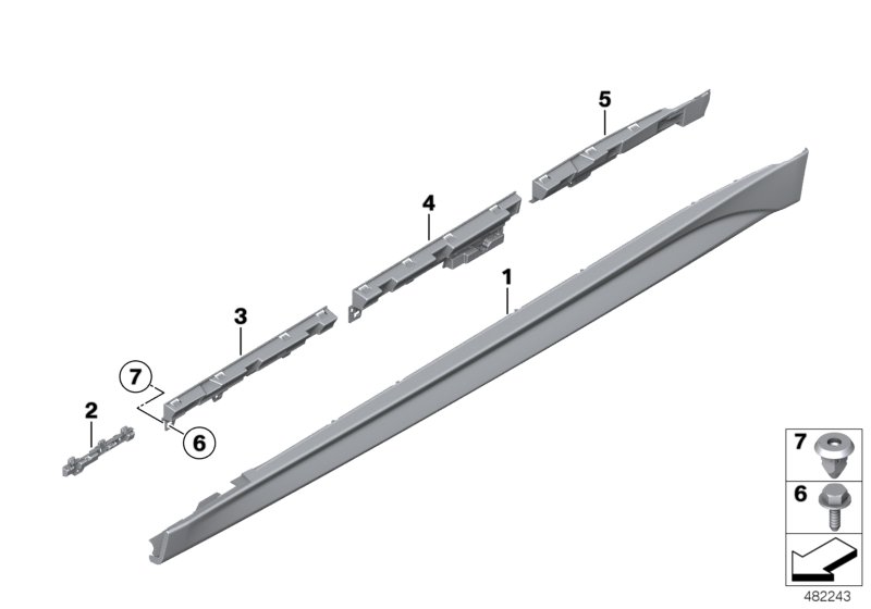 M trim, sill / wheel arch