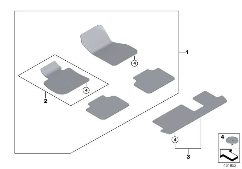 Floor mats velours