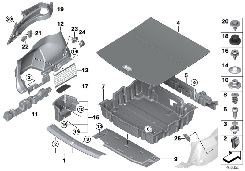 Trunk trim panel