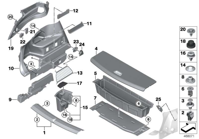 Trunk trim panel