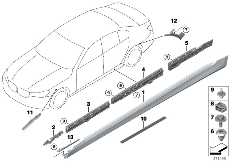Cover door sill / wheel arch