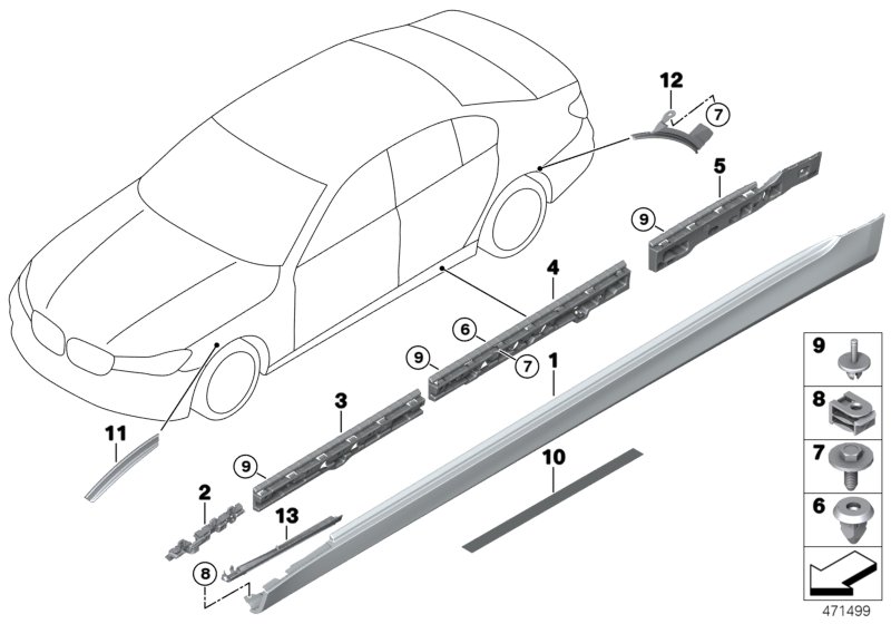 M trim, sill / wheel arch