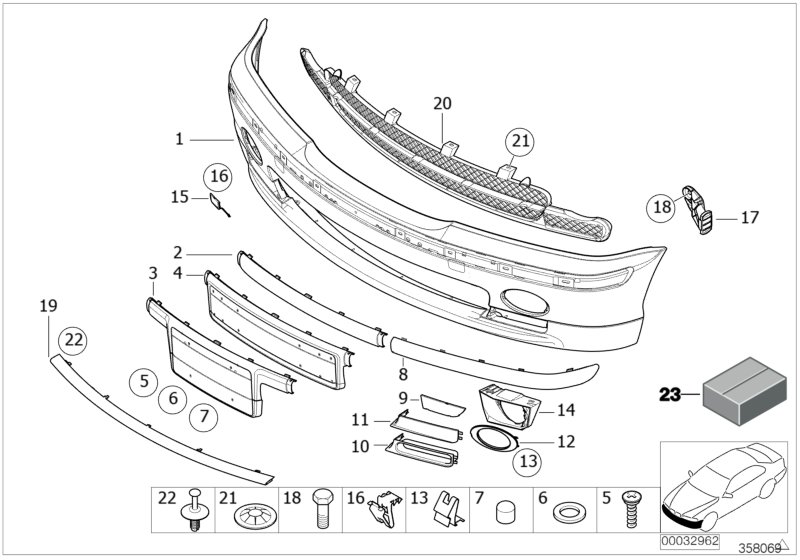 M trim panel, front