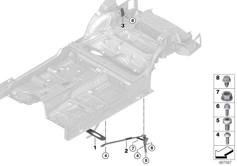 Struts, rear end