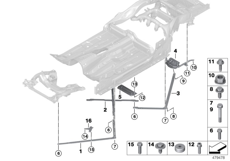 Brace for body rear end