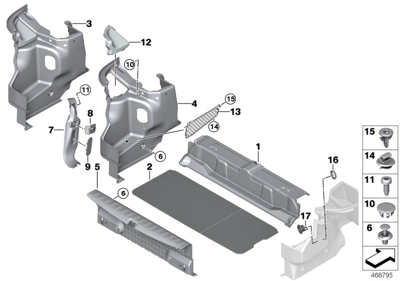 Trunk trim panel