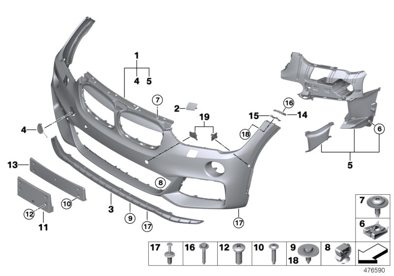 M trim panel, front