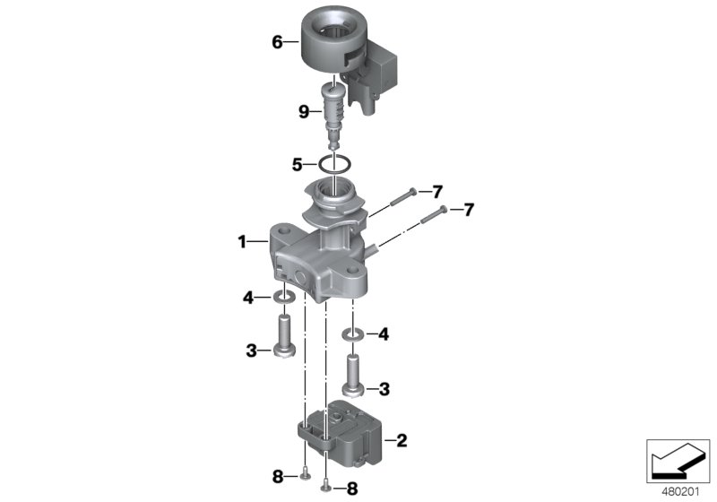 Ignition steering lock / mount.part EWS3