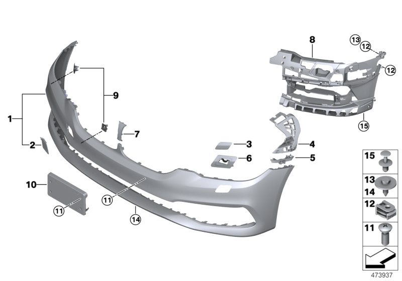 Trim panel, front