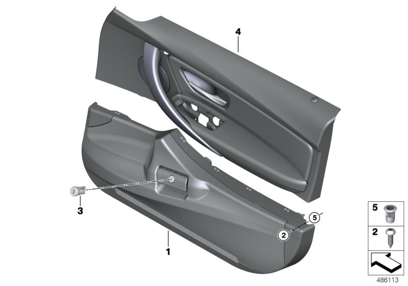 Firearms compartment and door trim panel