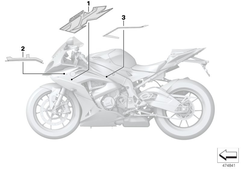 Label, fairing side section
